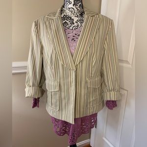 W- work to weekend, Women’s striped coat/blazer, size 14